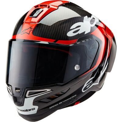 Casque Supertech R10 Carbon ALPINESTARS - Noir, Rouge, Blanc - Casque Moto - Publicité Casque Supertech R10 Carbon ALPINESTARS - Noir, Rouge, Blanc - Casque Moto - Publicité