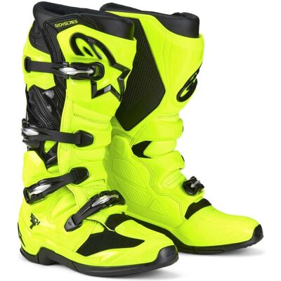 Botas Alpinestars Tech 7 Cor Amarelo Fluorescente / Preto Botas Alpinestars Tech 7 Cor Amarelo Fluorescente / Preto