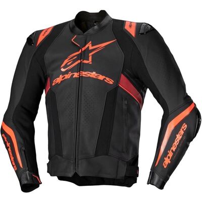 Giacca in Pelle Alpinestars Missile Ignition V3 - nero/rosso Giacca in Pelle Alpinestars Missile Ignition V3 - nero/rosso