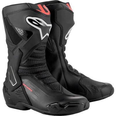 Stivali da moto Alpinestars SMX-6 V3 Nero Rosso Fluo Taglia 49 Stivali da moto Alpinestars SMX-6 V3 Nero Rosso Fluo Taglia 49