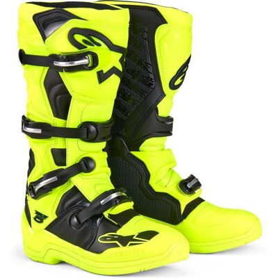 Alpinestars TECH 5 Giallo Fluo - Botas de Motocross Alpinestars TECH 5 Giallo Fluo - Botas de Motocross