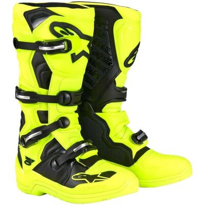 Botas de Motocross Alpinestars Tech 5 Amarillo Fluorescente - Resistente a Impactos y Certificación CE Botas de Motocross Alpinestars Tech 5 Amarillo Fluorescente - Resistente a Impactos y Certificación CE