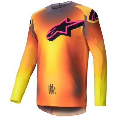 Maillot de Motocross Alpinestars Lipan Giallo / Rosa 2025 - Publicité Maillot de Motocross Alpinestars Lipan Giallo / Rosa 2025 - Publicité