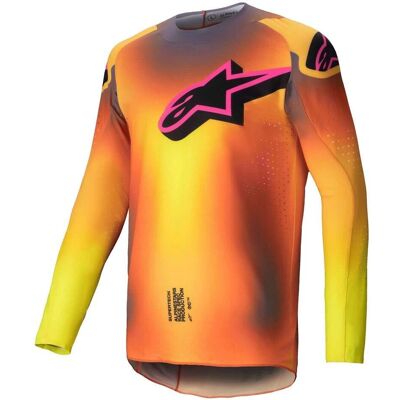 Maillot de Motocross Alpinestars Lipan Jaune / Rose 2025 - Publicité Maillot de Motocross Alpinestars Lipan Jaune / Rose 2025 - Publicité