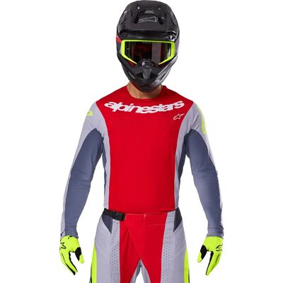 ALPINESTARS - Techstar Melt - Rouge - Gris - Maillot - Publicité ALPINESTARS - Techstar Melt - Rouge - Gris - Maillot - Publicité