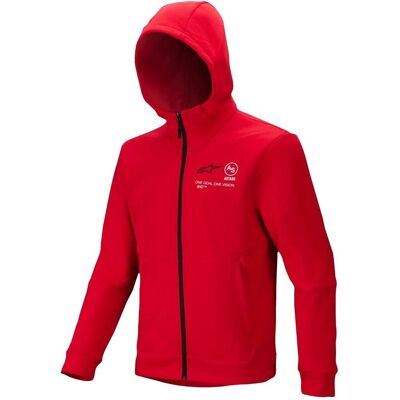 Felpa in pile Racer MX di Alpinestars - Enduro, Rosso brillante, L Felpa in pile Racer MX di Alpinestars - Enduro, Rosso brillante, L