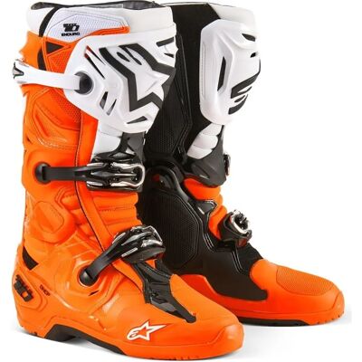 Botas de Motocross Alpinestars Tech 10 Enduro - Naranja Fluorescente Botas de Motocross Alpinestars Tech 10 Enduro - Naranja Fluorescente