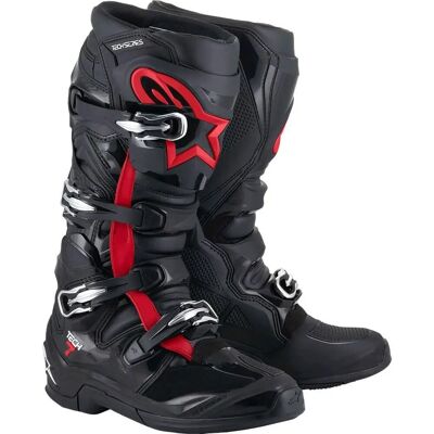 Botas Alpinestars Tech 7 Nero / Rosso Fluo para Motocross Botas Alpinestars Tech 7 Nero / Rosso Fluo para Motocross