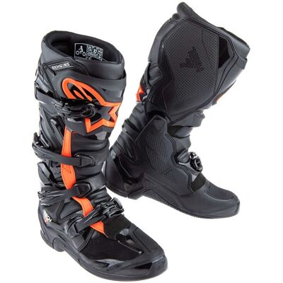 Botas Offroad Alpinestars Tech 7 Negro / Rojo Fluo Botas Offroad Alpinestars Tech 7 Negro / Rojo Fluo