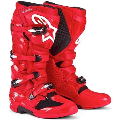 Botas de Motocross Alpinestars Tech 7 - Rojo - Certificación CE Botas de Motocross Alpinestars Tech 7 - Rojo - Certificación CE