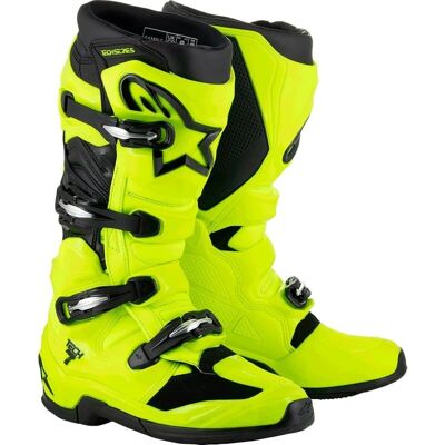 Botas de Motocross Alpinestars Tech 7 Amarillo Fluo - Resistente a Impactos, CE Botas de Motocross Alpinestars Tech 7 Amarillo Fluo - Resistente a Impactos, CE