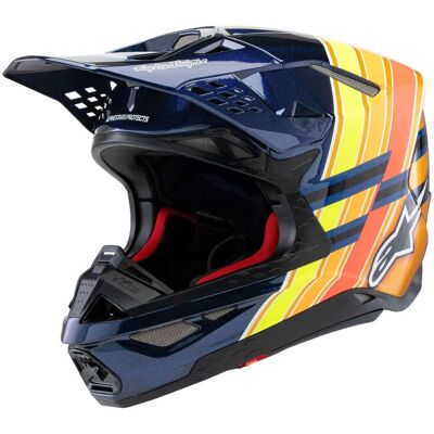 Casco Alpinestars S-M10 Blu Scuro / Arancione / Giallo Fluorescente / Rosso - Abbigliamento Moto Casco Alpinestars S-M10 Blu Scuro / Arancione / Giallo Fluorescente / Rosso - Abbigliamento Moto