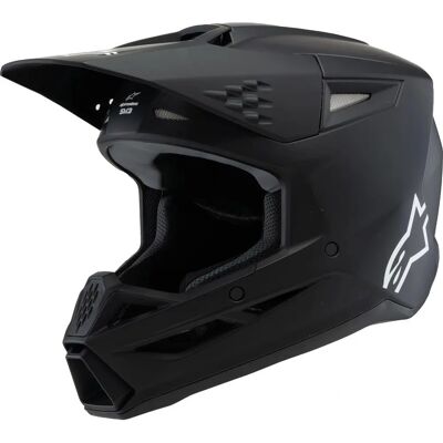 Casco Cross Infantil Alpinestars S-M3 SOLID - Negro Mate - Protección Superior Casco Cross Infantil Alpinestars S-M3 SOLID - Negro Mate - Protección Superior