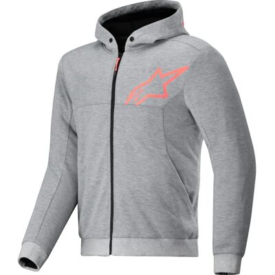 Alpinestars Chrome V2 Sport Hoodie - gris chiné/rouge fluo - Publicité Alpinestars Chrome V2 Sport Hoodie - gris chiné/rouge fluo - Publicité