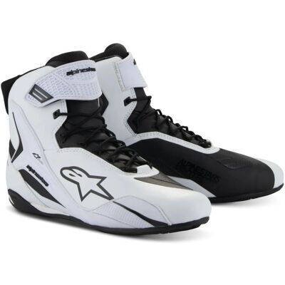 Alpinestars Stella Faster-4 White Black Motorcycle Boots - Motorcycle Boots Alpinestars Stella Faster-4 White Black Motorcycle Boots - Motorcycle Boots