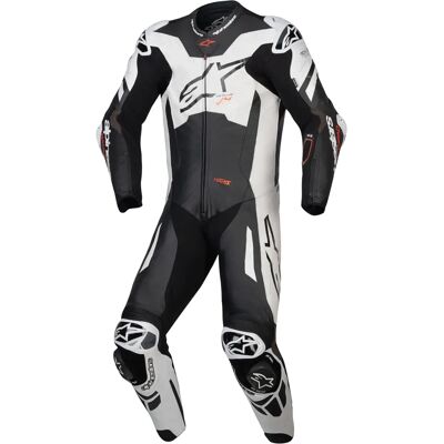 Alpinestars Motorcycle Race Suit - Black / White / Fluorescent Red - V4 Sprint 1PC Alpinestars Motorcycle Race Suit - Black / White / Fluorescent Red - V4 Sprint 1PC
