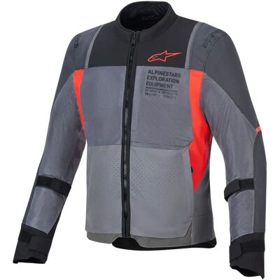 Alpinestars - Modelo ST-2 Air Gris Oscuro Rojo Brillante - Chaqueta Alpinestars - Modelo ST-2 Air Gris Oscuro Rojo Brillante - Chaqueta
