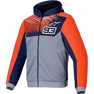 Felpa con cappuccio Alpinestars MM93 Chrome V2 Sport Blu Navy/Grigio Felpa con cappuccio Alpinestars MM93 Chrome V2 Sport Blu Navy/Grigio