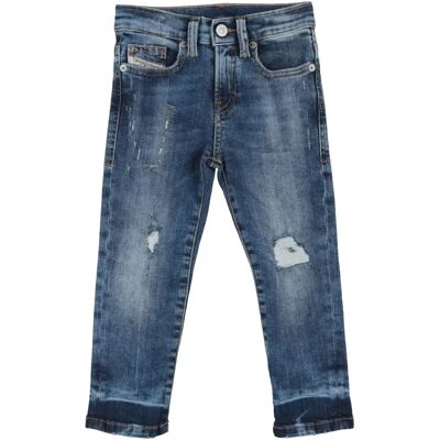 Jeans Diesel D-Viker - Blu, Vita Alta, Vestibilità Dritta Jeans Diesel D-Viker - Blu, Vita Alta, Vestibilità Dritta