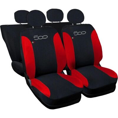Lupexshop Coprisedili Fiat 500 - Anteriori e posteriori - Cuscini testa inclusi - Bicolore Lupexshop Coprisedili Fiat 500 - Anteriori e posteriori - Cuscini testa inclusi - Bicolore