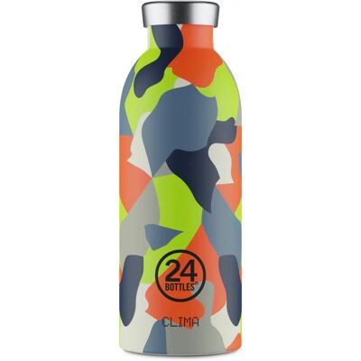 Bottiglia per bere in acciaio inossidabile e silicone - Multicolore, 500ml Bottiglia per bere in acciaio inossidabile e silicone - Multicolore, 500ml