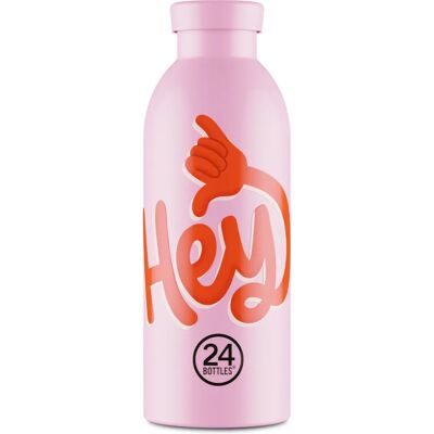 24Bottles Hey! Rosa Uso diario 500 ml Acero inoxidable - Termo Botella 24Bottles Hey! Rosa Uso diario 500 ml Acero inoxidable - Termo Botella