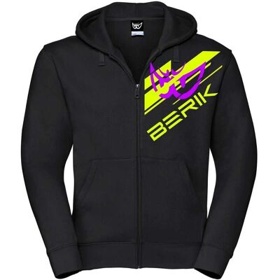 Berik - Berik 2.0 - FC Dual Zip - Logo Giallo - Felpa con cappuccio Berik - Berik 2.0 - FC Dual Zip - Logo Giallo - Felpa con cappuccio