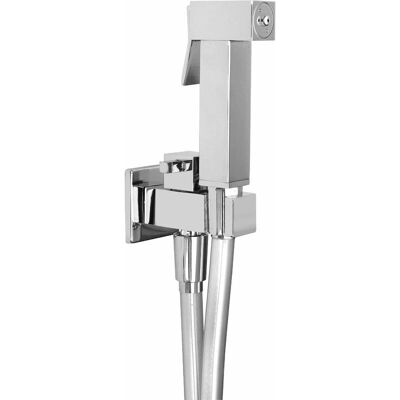Tecom - Kit de higiene para inodoro - Modelo cuadrado - Cromo Tecom - Kit de higiene para inodoro - Modelo cuadrado - Cromo