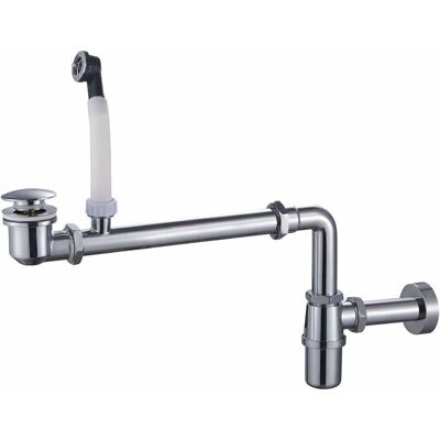 Sifone salvaspazio in ABS Cromato Tecom - Tipo di lavabo Sifone salvaspazio in ABS Cromato Tecom - Tipo di lavabo