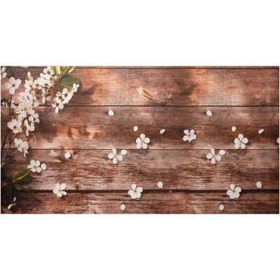 Baroni Home Tapis Cuisine Fleurs de Pêche PVC - Tapis - Publicité Baroni Home Tapis Cuisine Fleurs de Pêche PVC - Tapis - Publicité