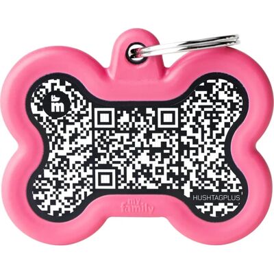 MyFamily - Medaglietta per Cani QR Code Hushtag - Aluminium MyFamily - Medaglietta per Cani QR Code Hushtag - Aluminium