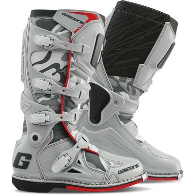 Gaerne Fastback Endurance Hellgrau / Rot - Motocross-Stiefel Gaerne Fastback Endurance Hellgrau / Rot - Motocross-Stiefel