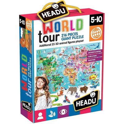 Headu Podróż dookoła świata - Puzzle dla dzieci 5-8 lat Headu Podróż dookoła świata - Puzzle dla dzieci 5-8 lat