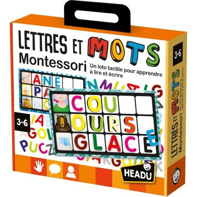 Headu Letras y Palabras Montessori - Juego táctil educativo Headu Letras y Palabras Montessori - Juego táctil educativo