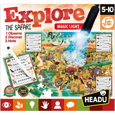 Headu IT21420 Puzzle - Wissenschaftlicher Safari Lernpuzzle Headu IT21420 Puzzle - Wissenschaftlicher Safari Lernpuzzle