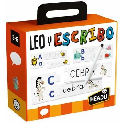Headu - Educatief spel Leo en schrijf - Transparant - Kinderen Leerhulpmiddel Headu - Educatief spel Leo en schrijf - Transparant - Kinderen Leerhulpmiddel