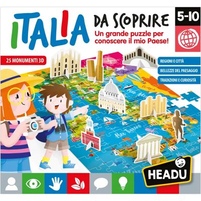 Headu Italien Entdecken Puzzle - 108 Teile Lernspiel Headu Italien Entdecken Puzzle - 108 Teile Lernspiel