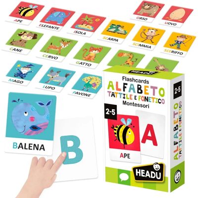 Headu Montessori taktiles phonetik alphabet Karten - Bildendes Spiel Headu Montessori taktiles phonetik alphabet Karten - Bildendes Spiel