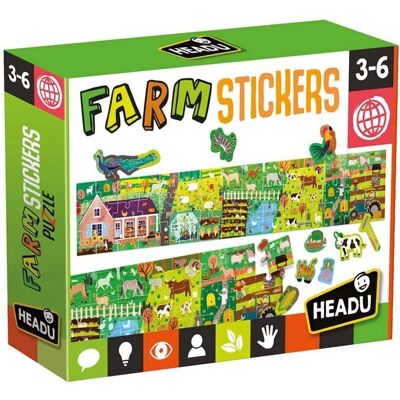 Puzzle éducatif ferme et autocollants - 45 pièces Puzzle éducatif ferme et autocollants - 45 pièces