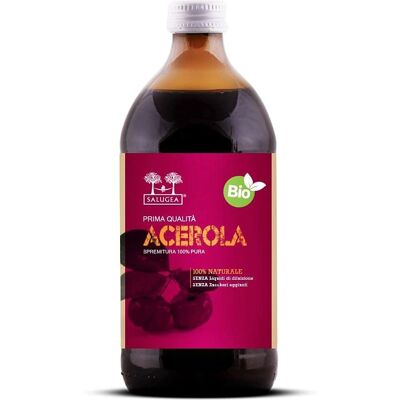 Salugea Succo di Acerola Bio - Supporto Immunitario - 500ml Salugea Succo di Acerola Bio - Supporto Immunitario - 500ml