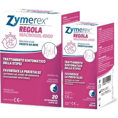 Zymerex Macrogol 4000 - Soluzione lassativa contro la stitichezza Zymerex Macrogol 4000 - Soluzione lassativa contro la stitichezza