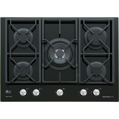 Glem Gas GV755XBK - Nero - Piano cottura a gas Glem Gas GV755XBK - Nero - Piano cottura a gas