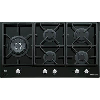 GLEM GAS GV95TXBK - Nero - Piano cottura GLEM GAS GV95TXBK - Nero - Piano cottura