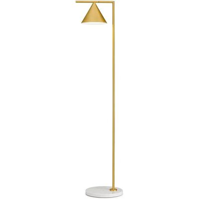 Flos - Lampadaire en laiton et marbre - Lumière de lecture réglable - Designer Michael Anastassiades Flos - Lampadaire en laiton et marbre - Lumière de lecture réglable - Designer Michael Anastassiades