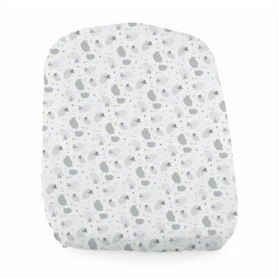 Chicco Baby Hug 4 in 1 Fitted Sheets - Valkoinen (Harmaa lammas kuvio) - vauvan patjansuojus Chicco Baby Hug 4 in 1 Fitted Sheets - Valkoinen (Harmaa lammas kuvio) - vauvan patjansuojus
