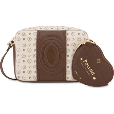 Borsa a tracolla Pollini Heritage 70° Anniversario Logo in Pelle Borsa a tracolla Pollini Heritage 70° Anniversario Logo in Pelle