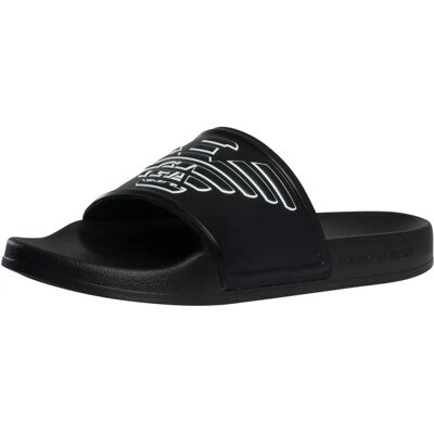 Emporio Armani Wypukłe Słońce PVC Klapki - Czarny/Biały - Rozmiar: 8 Emporio Armani Wypukłe Słońce PVC Klapki - Czarny/Biały - Rozmiar: 8
