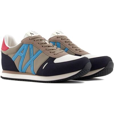 Armani Exchange XUX017XCC68U645 Brown Logo Sneakers - Sneakers Armani Exchange XUX017XCC68U645 Brown Logo Sneakers - Sneakers