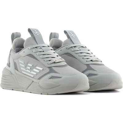Baskets à Logo Gris EA7 X8X221 - Chaussures de Sport - Publicité Baskets à Logo Gris EA7 X8X221 - Chaussures de Sport - Publicité