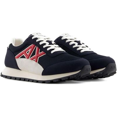 Armani Exchange Echo suède mesh nylon sneakers - Casual Armani Exchange Echo suède mesh nylon sneakers - Casual